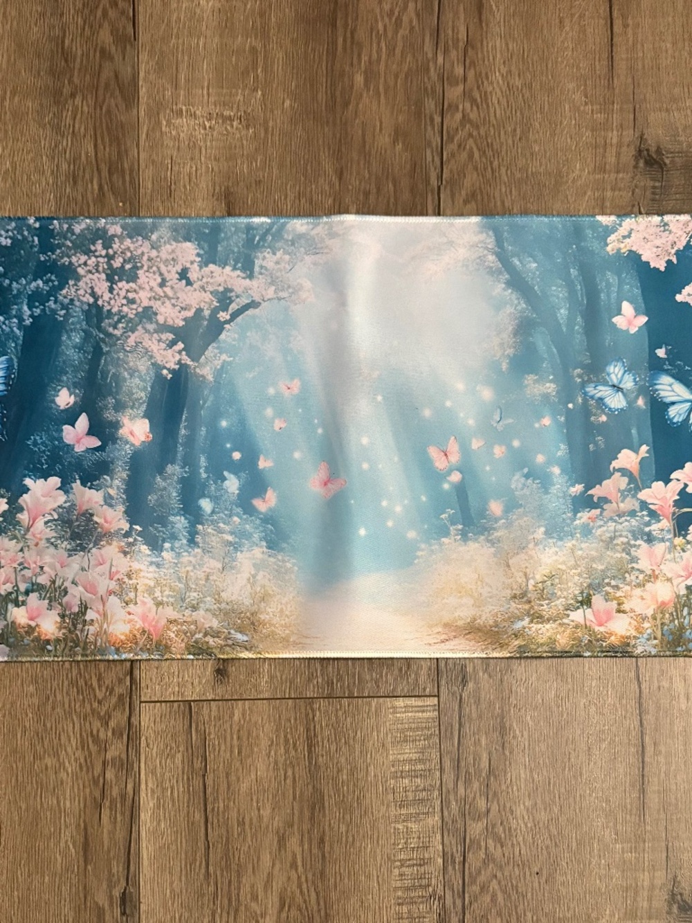 cute butterfly gaming deskmat 11in x23in